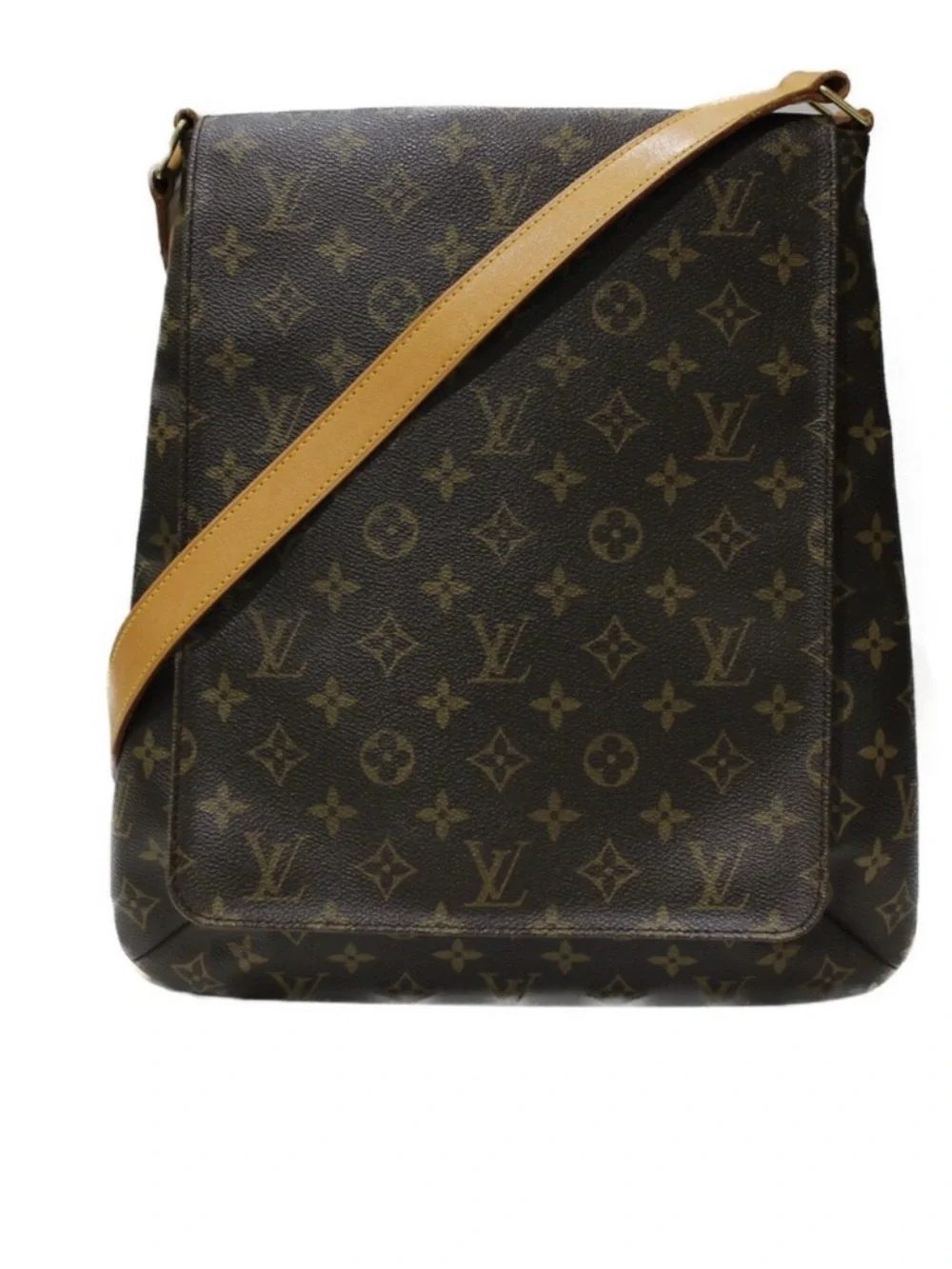 Louis Vuitton Brown Monogram Crossbody with Tan Strap